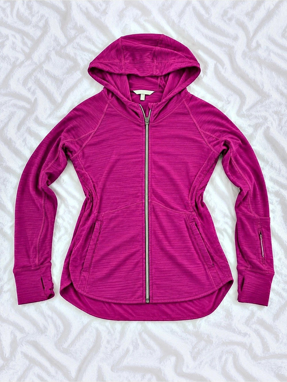 Athleta Women's Hooded Full-Zip Jacket Pink XL